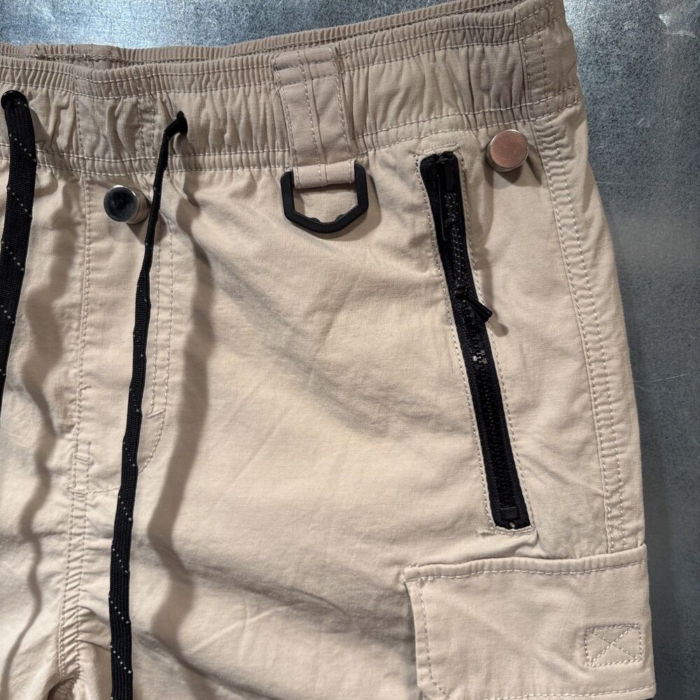 Aeropostale Tech Utility Cargo Jogger Shorts Stretch Beige Men’s XS 6" 28" Waist - Picture 3 of 16